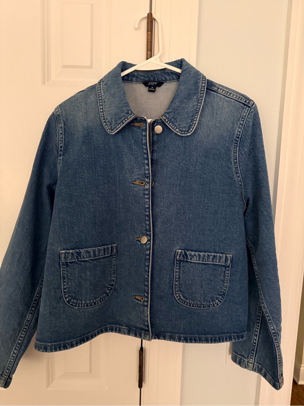 J Crew Peter Pan Collar Denim Jacket M